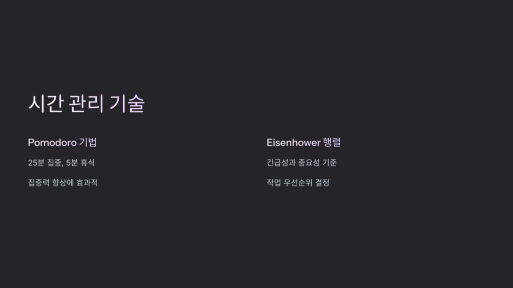 시간관리기술