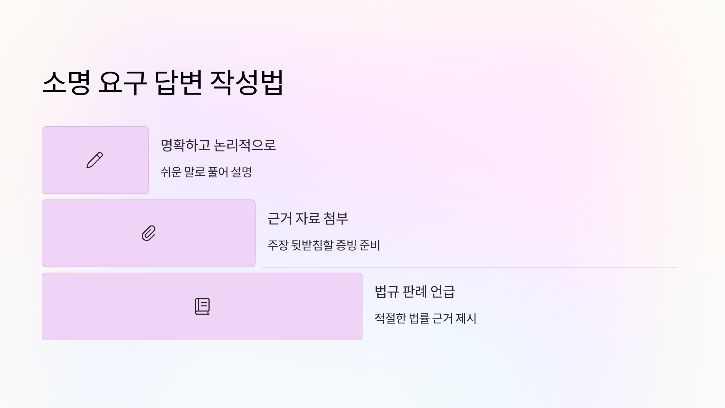 소명요구답변