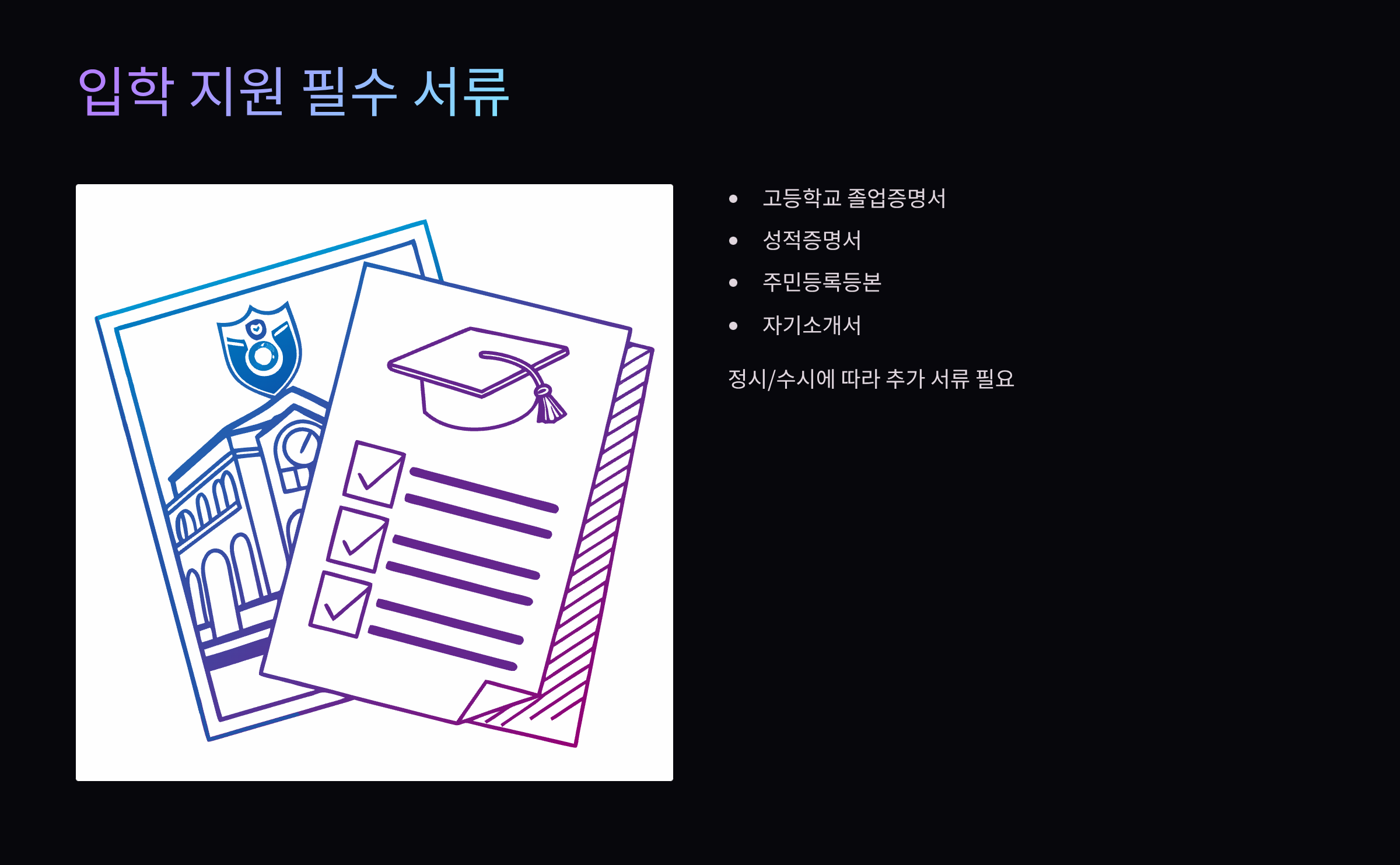 입학지원필수서류