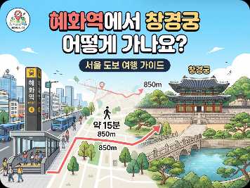 혜화역에서 창경궁 어떻게 가나요?