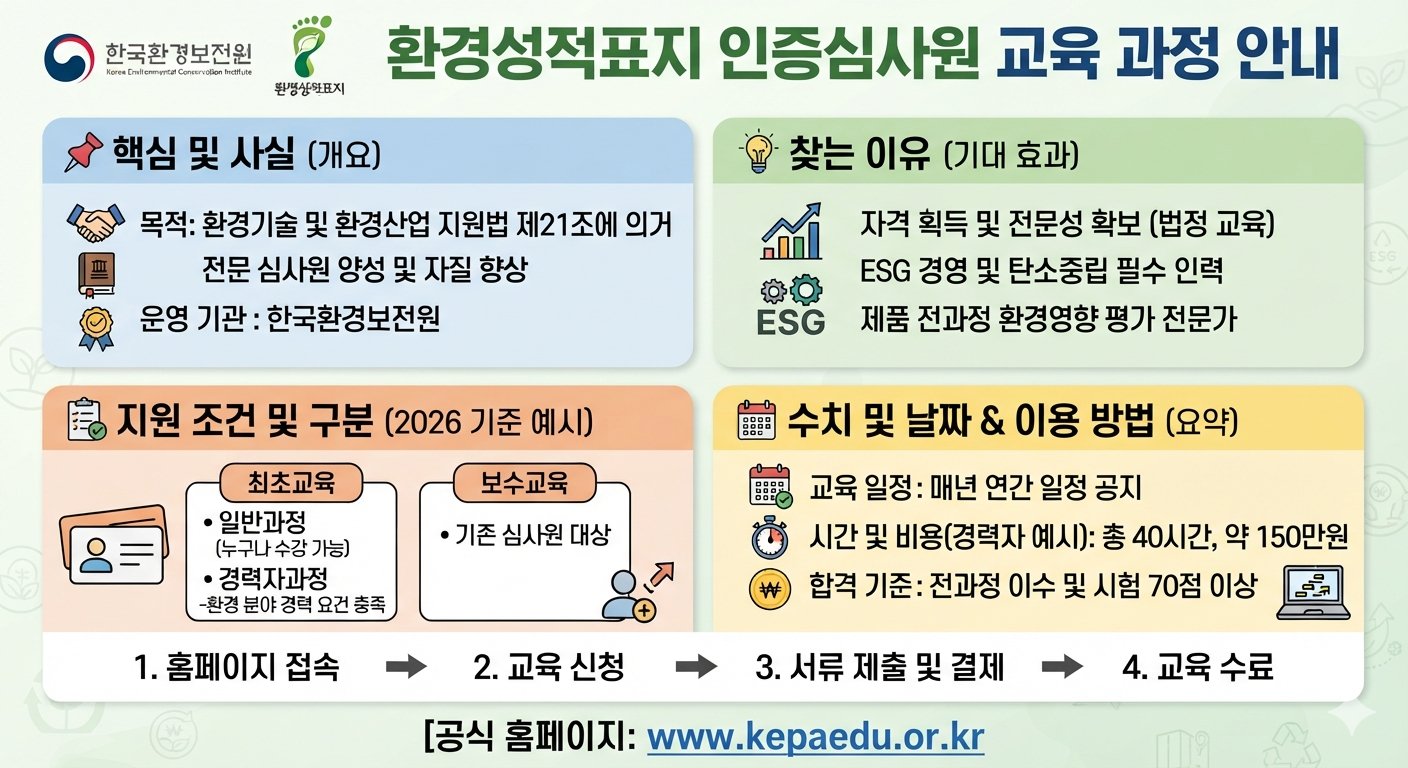 환경성적표지 인증심시원 교육 홈페이지