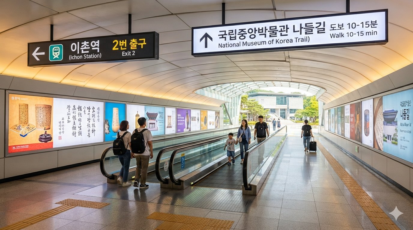 이촌역에서 국립중앙박물관 어떻게 가나요?