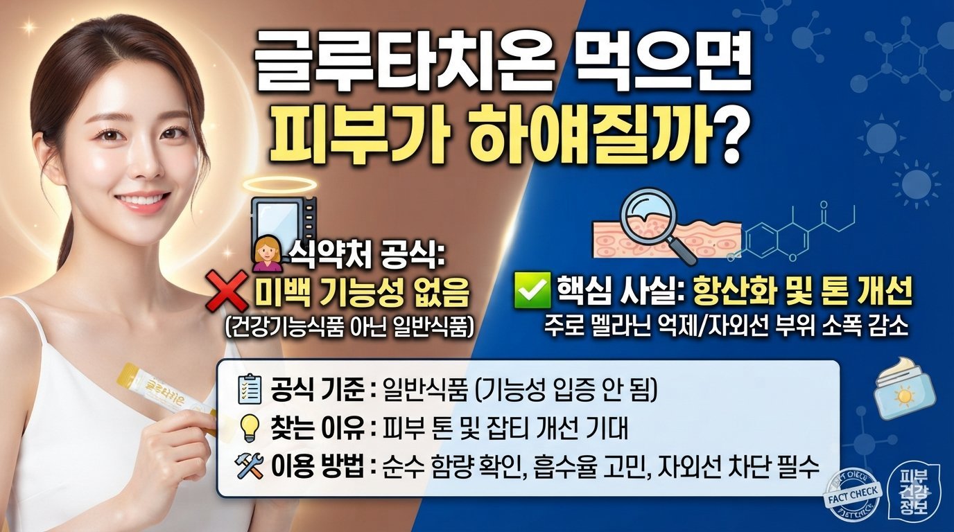 글루타치온 먹으면 피부가 하얘질까?