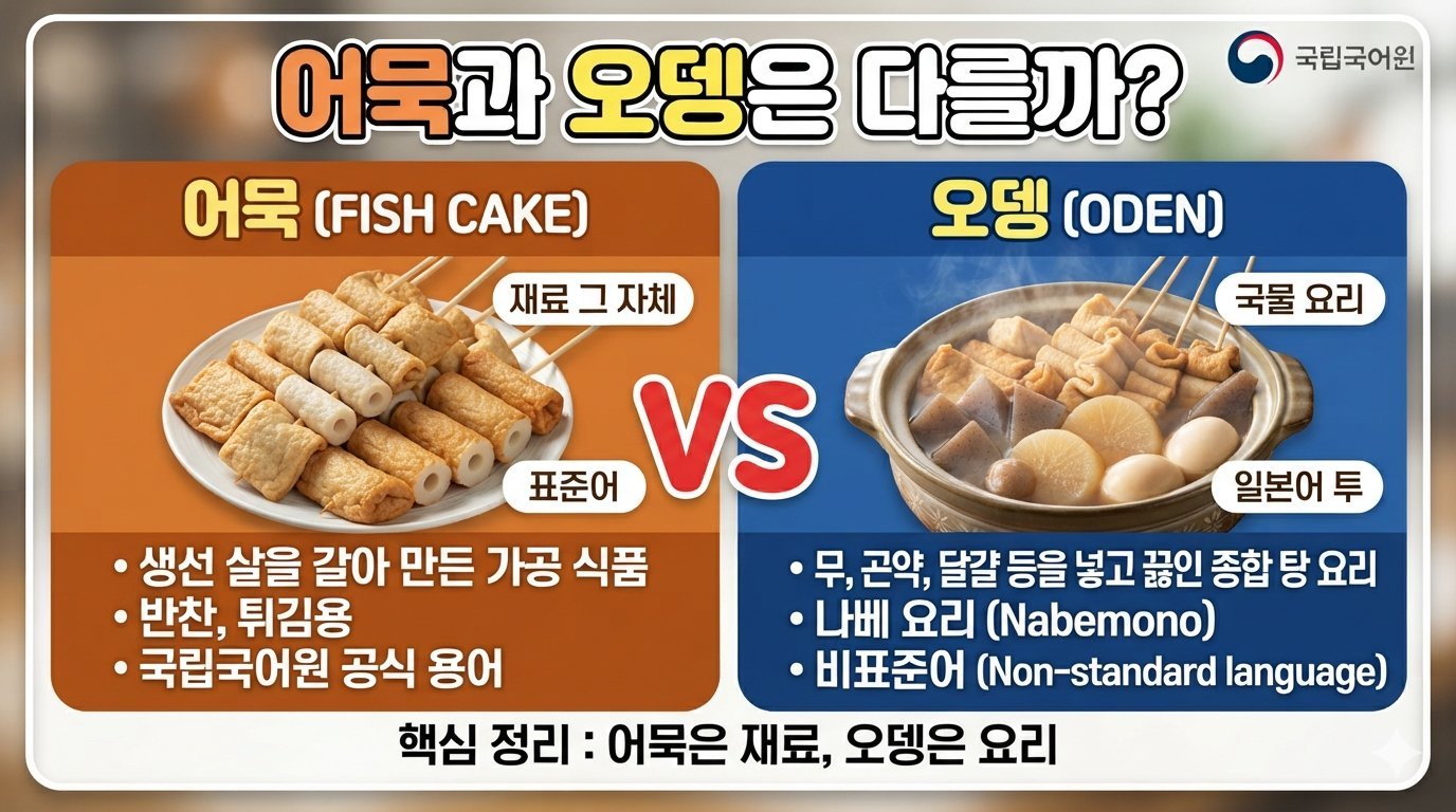 어묵과 오뎅은 같은 말일까? 이름과 조리 방식 차이